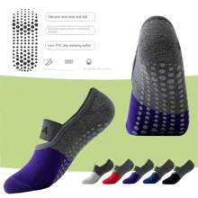 1 Pair Women's Colorblock Pilates Socks, Non-Slip Yoga Socks, Dance Socks, Floor Socks - Multicolor - View 6