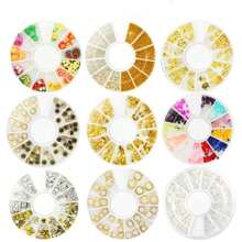 1 Box Mixed Colors Nail Rhinestones Stones DIY Nail Decoration, Nail Charms, Nail Gems, Nail Supplies - Nhiều màu - Xem 2