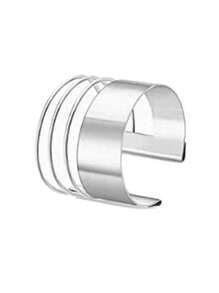 Cuff Bangle Bracelet For Women Open Wide Wire Bracelets Gold Silver Wrist Cuff Wrap Multilayer Bracelet