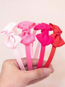 1 Piece Children's Bow Tiara With Cross Bow With Knot - 紅色 - 查看 2