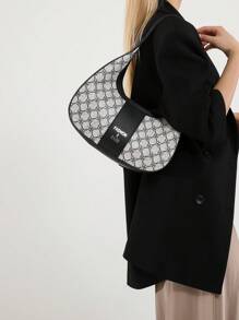 Women's Fashionable Commuter Two-Tone Large Capacity Casual Retro Shoulder Bag, Suitable For Date, Shopping, Gift
