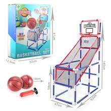 Juego de Aro de Baloncesto para Niños, con 2 Pelotas, Incluye Bomba de Aire - Sistema de Tiro de Baloncesto Interior y Exterior, Para Niños Pequeños y Niños, Diversión Para Todas las Edades - Juguetes Deportivos para Niños y Niñas