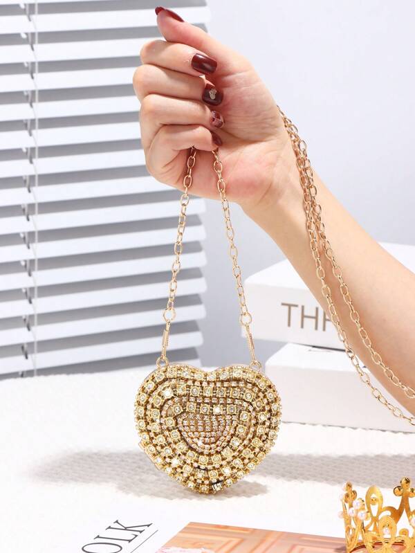 حقيبة مساء مزينة بروينات على شكل قلب لامع، حقيبة كروس بودي، مناسبة للمناسبات الرسمية والحفلات والأفراح، حقيبة كتف أنيقة، هدية عيد الحب، هدية عيد الميلاد، حقيبة مثالية للحفلات والأعراس والعشاء الرسمي، متناسقة مع فساتين الحفلات والأعياد والفساتين المرصعة، حقيبة قلب أنيقة، تتناسب تمامًا مع فستان عيد الحب