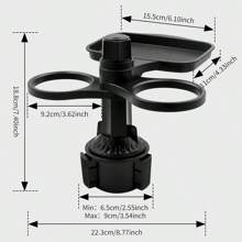 dolwao 1pc Swiveling Car Cup Holder Tray Stand, Vehicle Drink Cup Carrier, Auto Coffee Bottle Mount, Expandable Cup Holder