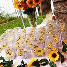 20 PCS Clear Favor Boxes Plastic Clear Gift Boxes Gift Boxes,Transparent, Small, Square, Storage Bins, Empty Boxed Containers, Wedding, Party, Birthday Present,