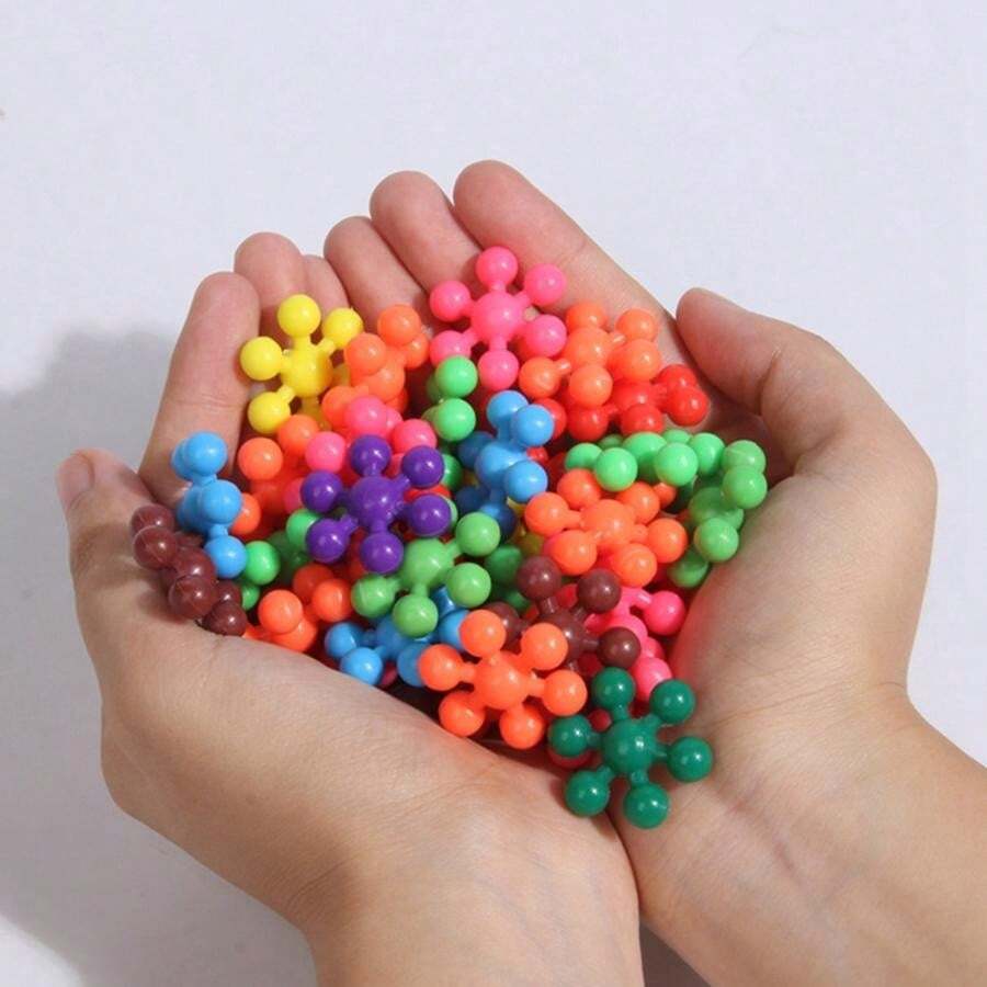 50 100pcs snowflake interlocking building block toy creative stress