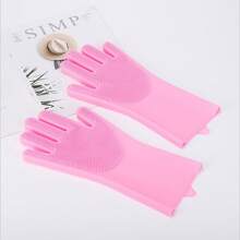 1 Pair Of Pet Bath Massage Gloves, Thickened Beauty Gloves, Silicone Material Massage Pet Hair Removal To Prevent Scratching