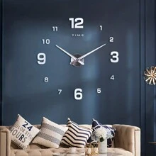 Đồng hồ treo tường nghệ thuật hiện đại tối giản 3D không cần khoan sáng tạo DIY thời trang dán tường đồng hồ - Nhiều màu - Xem 9