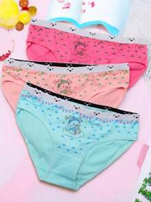 3 piezas de lindos calzones para niña , tela de algodón, en distintos clores con estampado de beauty osito - Multicolor - Ver 1