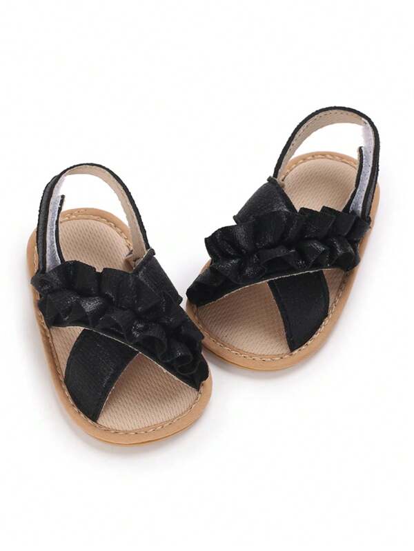 Nieuwe zomerse zachte zool prinsessen sandalen voor baby's van 0-1 jaar die leren lopen