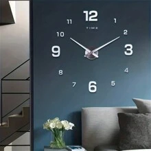 Đồng hồ treo tường nghệ thuật hiện đại tối giản 3D không cần khoan sáng tạo DIY thời trang dán tường đồng hồ - Nhiều màu - Xem 13