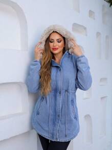 Women Trench Coats - 藍色 - 查看 1