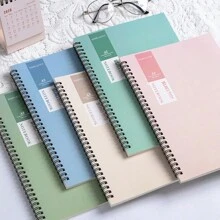 1/2/5pcs Coil Notebook, Simple A5/B5 Student Notepad, Thick Journal With Horizontal Lined Inner Pages, 60 Sheets, Sweet/Salty Series Available - Multicolor - View 12