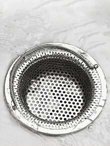 1 件圆形排水过滤器，银色不锈钢毛发收集器，适用于家庭 - 銀色 - 查看 6