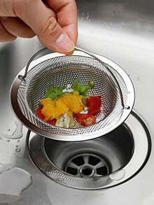 1 件圆形排水过滤器，银色不锈钢毛发收集器，适用于家庭 - 銀色 - 查看 4