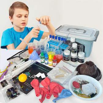 288pcs Children's Science Experiment Kit For 8-12 Years Old Boys And Girls, Random Color Chemistry Set Gift