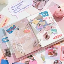 Sweet Party Themed Sticker Book, Cute Pink Stickers Collection For DIY Scrapbooking, Planner Decor, Phone Decoration Back To School