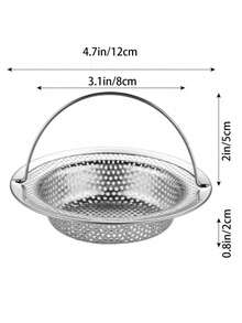 1 件圆形排水过滤器，银色不锈钢毛发收集器，适用于家庭 - 銀色 - 查看 3