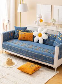 1 pièce Housse de canapé en chenille style bohème, housse de canapé moderne et simple résistante aux animaux de compagnie, convient pour le salon toute l'année