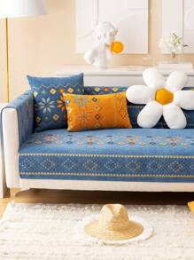 1 pièce Housse de canapé en chenille style bohème, housse de canapé moderne et simple résistante aux animaux de compagnie, convient pour le salon toute l'année