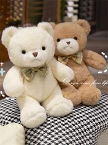 Boneca de Pelúcia Fofa de Urso de Pelúcia Cartoon - Animal de Pelúcia Macio, Presente de Aniversário Perfeito e Decoração Doméstica, Almofada Companheira de Sono para Sala de Estar, Sofá, Quarto, Criado-Mudo