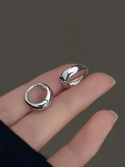 eTel LiKe 1 par de pendientes geométricos de aro elegantes, joyería para uso diario de mujeres