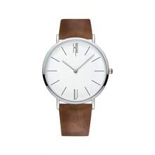 1pc Outdoor Men Watch Leather  Sports Analog Quartz Wristwatch Decoration Business Man Clock  Gift Men's