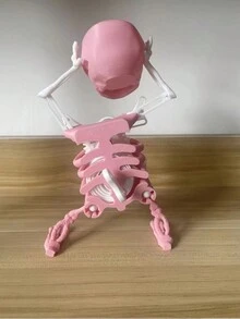 跳舞骷髅人摇摆骷髅 3D 打印发条玩具装饰 - 彩色 - 查看 3