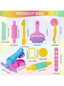 22pcs/7pcs Playdough Tool Set - Plastic Craft Accessories, Suitable For Christmas, New Year, Easter, Birthday, 2026 New Year, Back To School, Halloween, Party Gifts. Includes Animal Shaped Cutters, Multi-Color Options - Multicolor - View 4