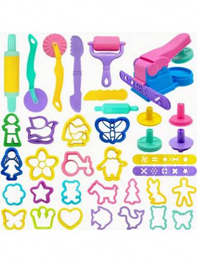 22pcs/7pcs Playdough Tool Set - Plastic Craft Accessories, Suitable For Christmas, New Year, Easter, Birthday, 2026 New Year, Back To School, Halloween, Party Gifts. Includes Animal Shaped Cutters, Multi-Color Options
