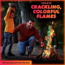 1pc 10g Magical Flames, Magical Colorful Fire Packs, Burning Color Reaction, Colorful Flame Color Changing Powder, Flame Dye Powder, Magic Props Colorful Powder, Party Carnival Day Gift, Venue Decoration Toys, Wedding Games, For Outdoor Campfires Bonfires Fire Pits Fireplaces Camping Accessories