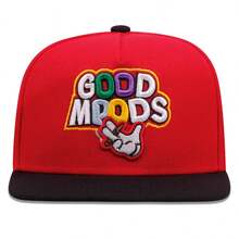 1pc Men's Fashionable Embroidery Hip Hop Cap, Fashionable Outdoor Adjustable Sun Protection Unisex  Baseball Cap Snapback Hat For Spring And Autumn Travel, Beach Party - Multicolor - View 2