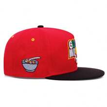 1pc Men's Fashionable Embroidery Hip Hop Cap, Fashionable Outdoor Adjustable Sun Protection Unisex  Baseball Cap Snapback Hat For Spring And Autumn Travel, Beach Party - Multicolor - View 3