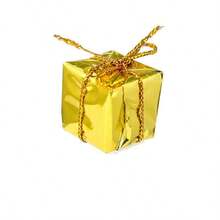 12 件/套迷你圣诞树悬挂装饰盒，混色铝箔，适用于派对、家居、工艺装饰、圣诞节 - 彩色 - 查看 3