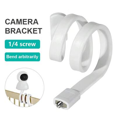 1pc 1/4 Inch Screw Baby Monitor Camera Mount, No Drill Multi-Functional Monitor Stand, Adjustable Camera Stand For Baby Crib Without Drilling