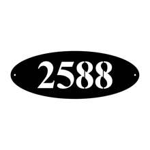 1 pieza Placa personalizada de número de dirección de metal, señal de dirección ovalada personalizada, placa minimalista de número de puerta, señal numérica personalizada para decoración del hogar, decoración de pared