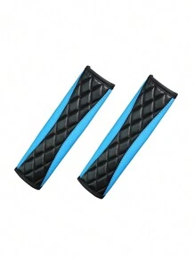 2pcs PU Leather Embroidered Car Seat Covers, Dimension: 9 Inches, Unisex Auto Accessories - one-size - View 3