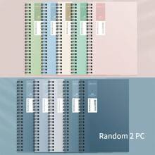 1/2/5pcs Coil Notebook, Simple A5/B5 Student Notepad, Thick Journal With Horizontal Lined Inner Pages, 60 Sheets, Sweet/Salty Series Available - Multicolor - View 18