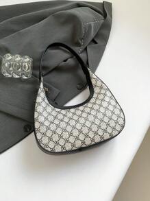 Women's Fashionable Commuter Two-Tone Large Capacity Casual Retro Shoulder Bag, Suitable For Date, Shopping, Gift