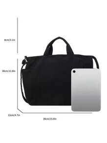 Bolso de hombro de unicolor versátil y sencillo para mujer, bolso tipo hobo de pana casual con múltiples bolsillos de gran capacidad, bolso de cubo cruzado, bolso de saco vintage para viajes al aire libre, trabajo y compras, puede contener iPad