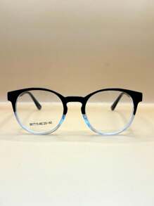 Men's Glasses Round Transparent Black Graphite Frame TR90 Lens High Resistance 7715 - Đen và trắng - Xem 3