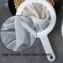 1pc, Mesh Screen, Mesh Filter, Plastic Mesh Filter, Multi-Function Filter With Handle, Food Filter, Juice Flour Filter, Tea Juice Powder Soybean Milk Filter, Kitchen Gadgets, Kitchen Tools, Kitchen Necessities