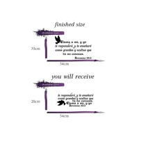 1 件西班牙文耶利米书 33 圣经经文墙贴贴花适用于卧室客厅基督教耶稣上帝祈祷家居装饰 - 彩色 - 查看 7