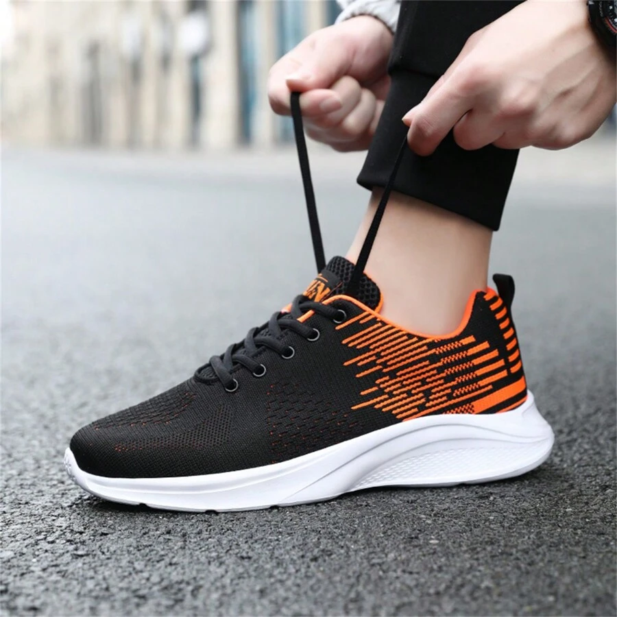 Sommer/Herbst atmungsaktive Laufschuhe für Männer, beliebt in Europa und Amerika, geeignet für den täglichen Gebrauch und Workout, einfach und modisch - Orange - Übersicht 1