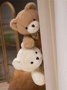 Boneca de Pelúcia Fofa de Urso de Pelúcia Cartoon - Animal de Pelúcia Macio, Presente de Aniversário Perfeito e Decoração Doméstica, Almofada Companheira de Sono para Sala de Estar, Sofá, Quarto, Criado-Mudo