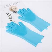 1 Pair Of Pet Bath Massage Gloves, Thickened Beauty Gloves, Silicone Material Massage Pet Hair Removal To Prevent Scratching