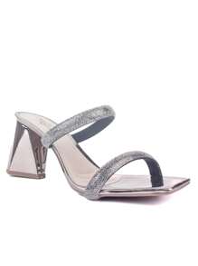Women Heeled Sandals - Màu xám đen - Xem 1