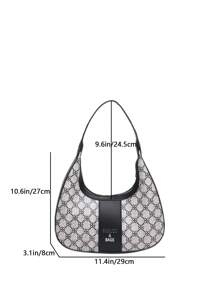 Women's Fashionable Commuter Two-Tone Large Capacity Casual Retro Shoulder Bag, Suitable For Date, Shopping, Gift