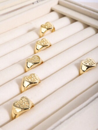 1 st. Text Design Guld Finger Ring , Engelska Word Graverad Ring , Minimalist Index Ring , Utsökt Smycke