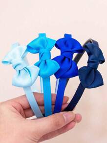 1 Piece Children's Bow Tiara With Cross Bow With Knot - Màu xanh hải quân - Xem 2